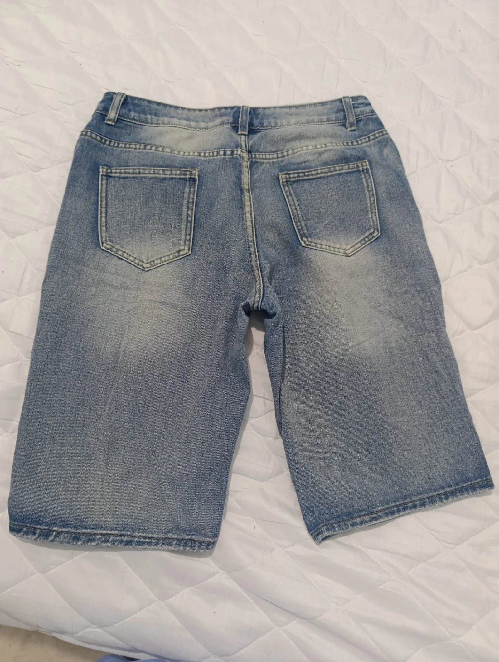 Jeans Short bermudas largas até o joelho tamanho M – photo 4